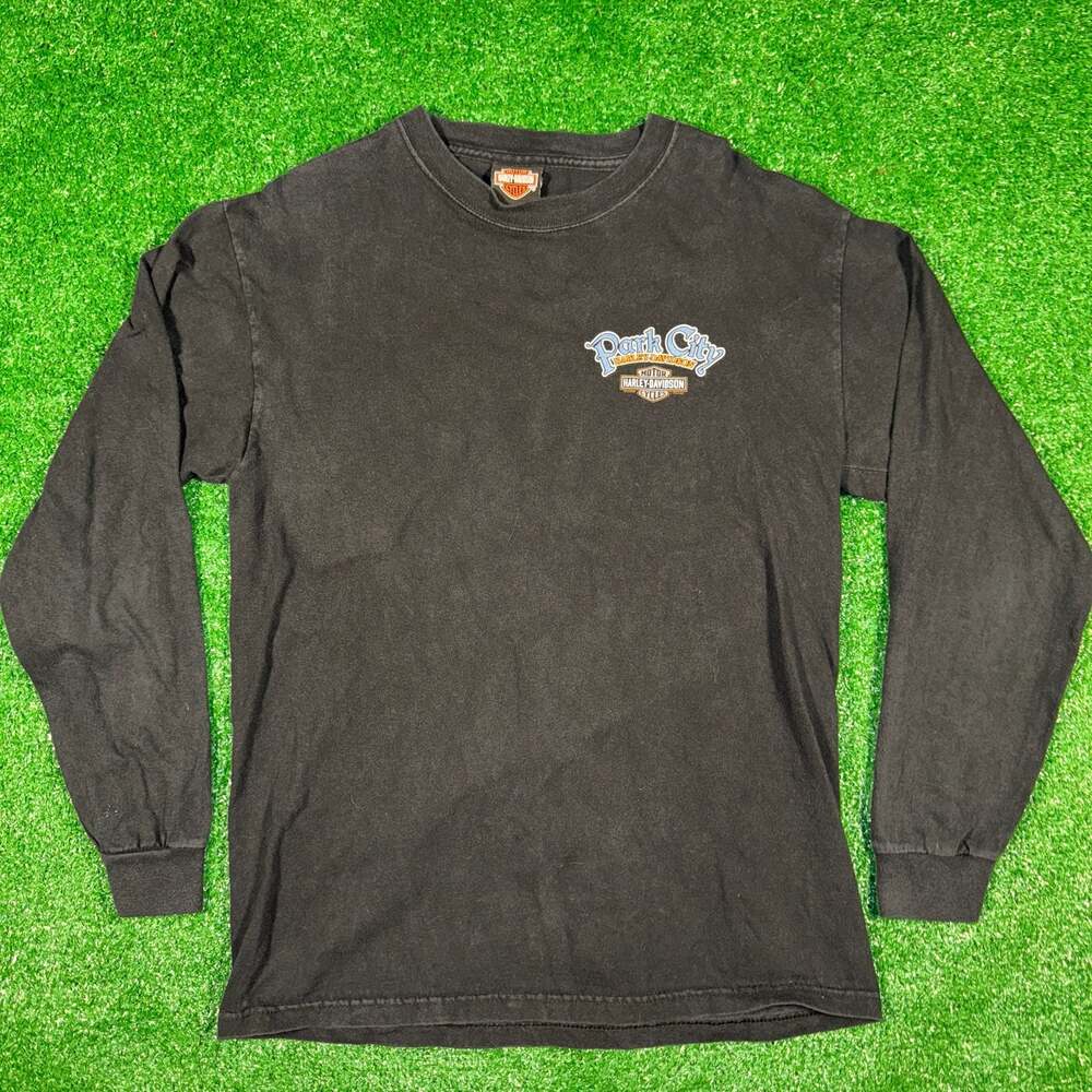 Vintage 2006 Harley-Davidson Park City Utah Long Sleeve Graphic T-Shirt